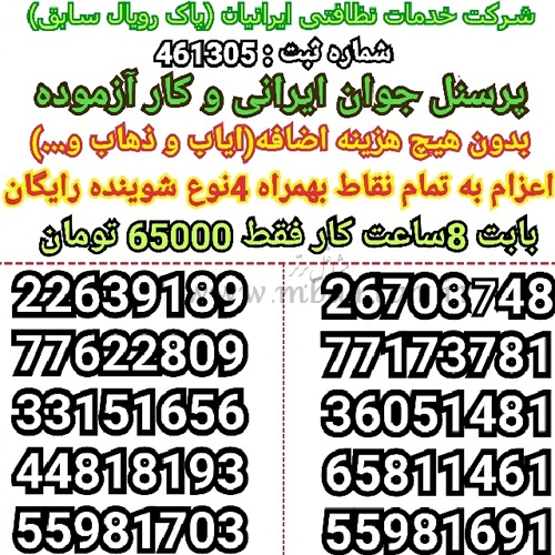 شرکت خدماتی نظافتی ایرانیان ( پاک رویال سابق )